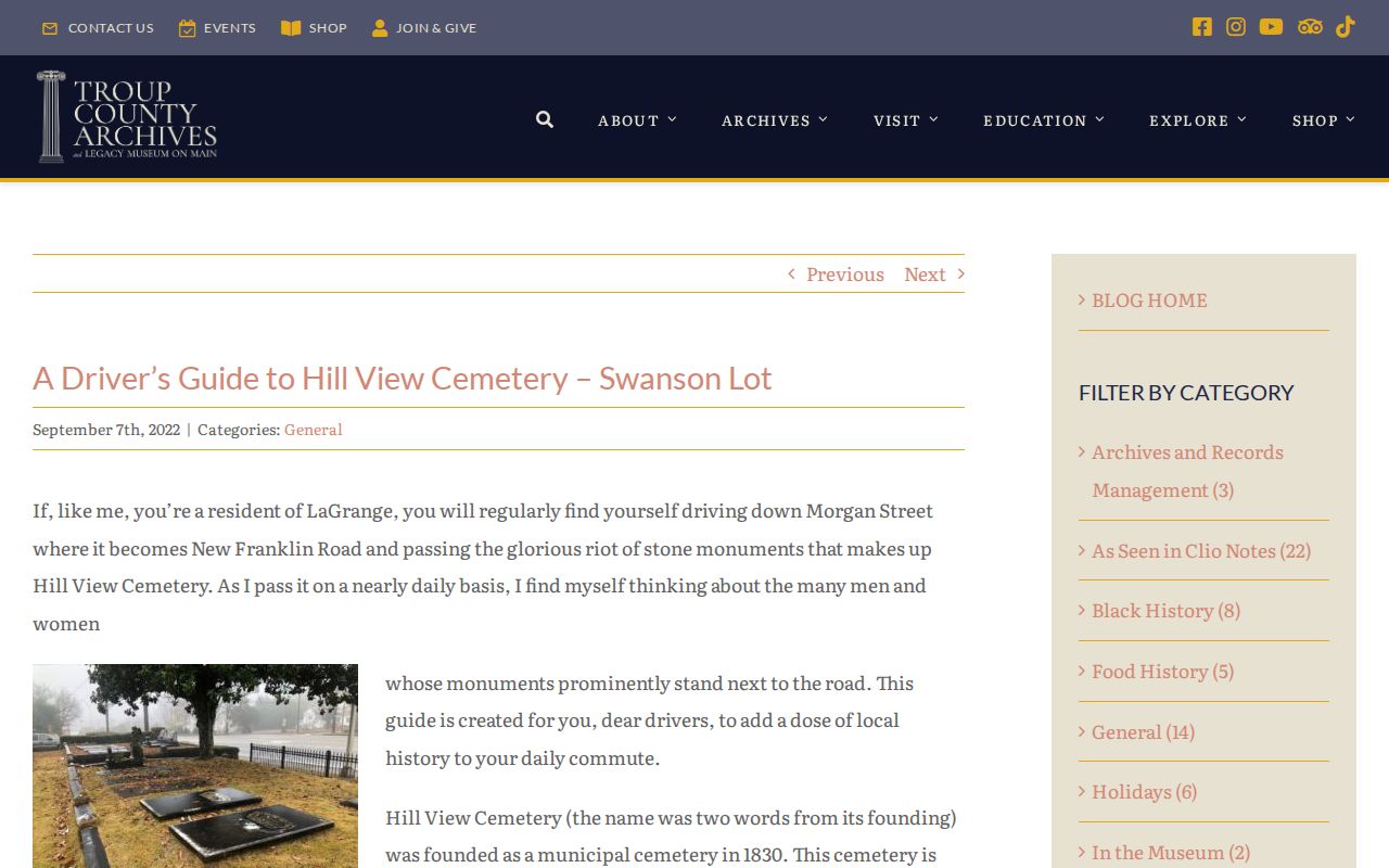 Hill View history showing changing LaGrange street context near neighbors
